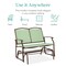 Best Choice Products 2-Person Outdoor Swing Glider, Steel Patio Loveseat, Bench Rocker w/ Armrests